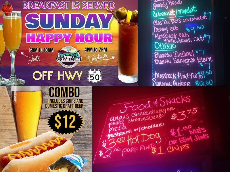 Louie’s Cocktail Lounge Menu