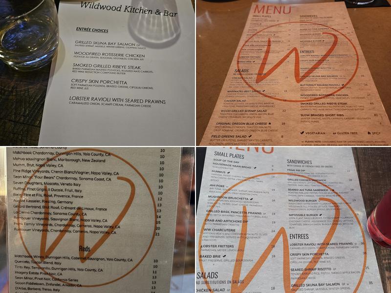 Wildwood Kitchen & Bar Menu