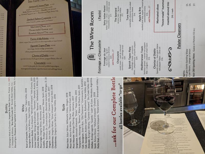 The Wine Room Menu