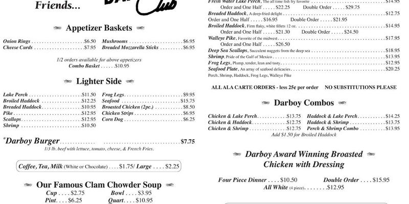 Darboy Corner Store Menu