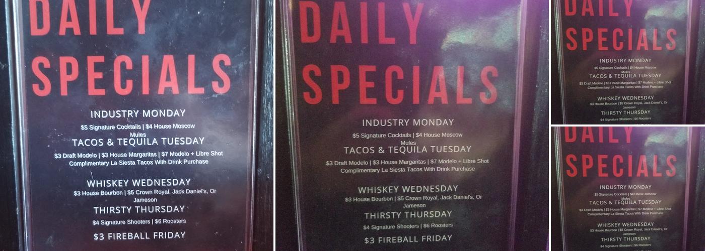 Ole's Tavern Menu