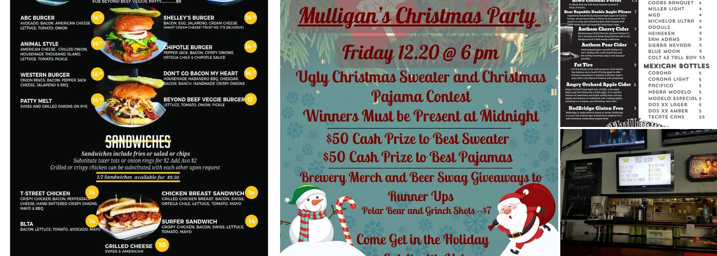 Mulligans Sports Bar 21+ Menu