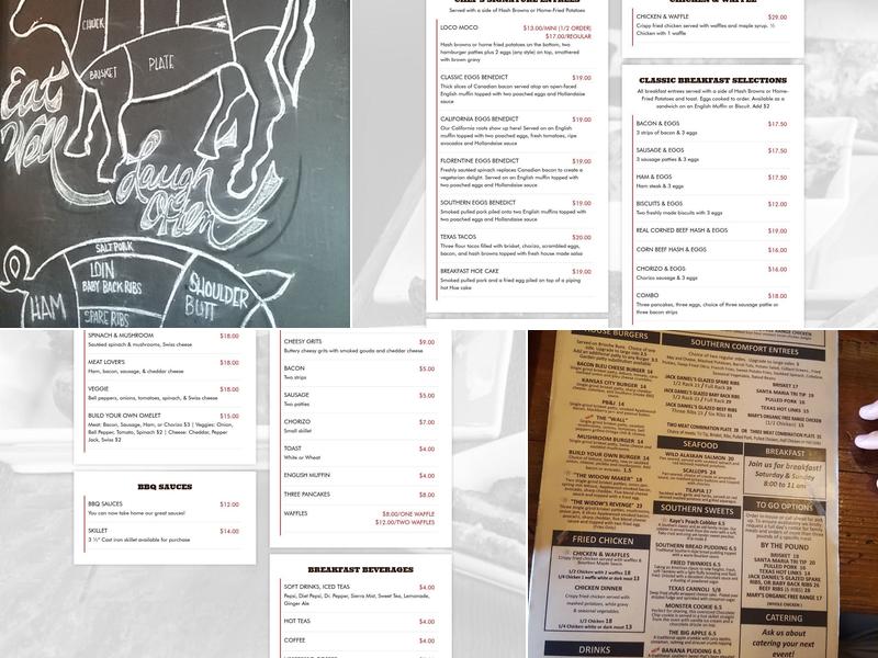 Smokehouse on Main Menu