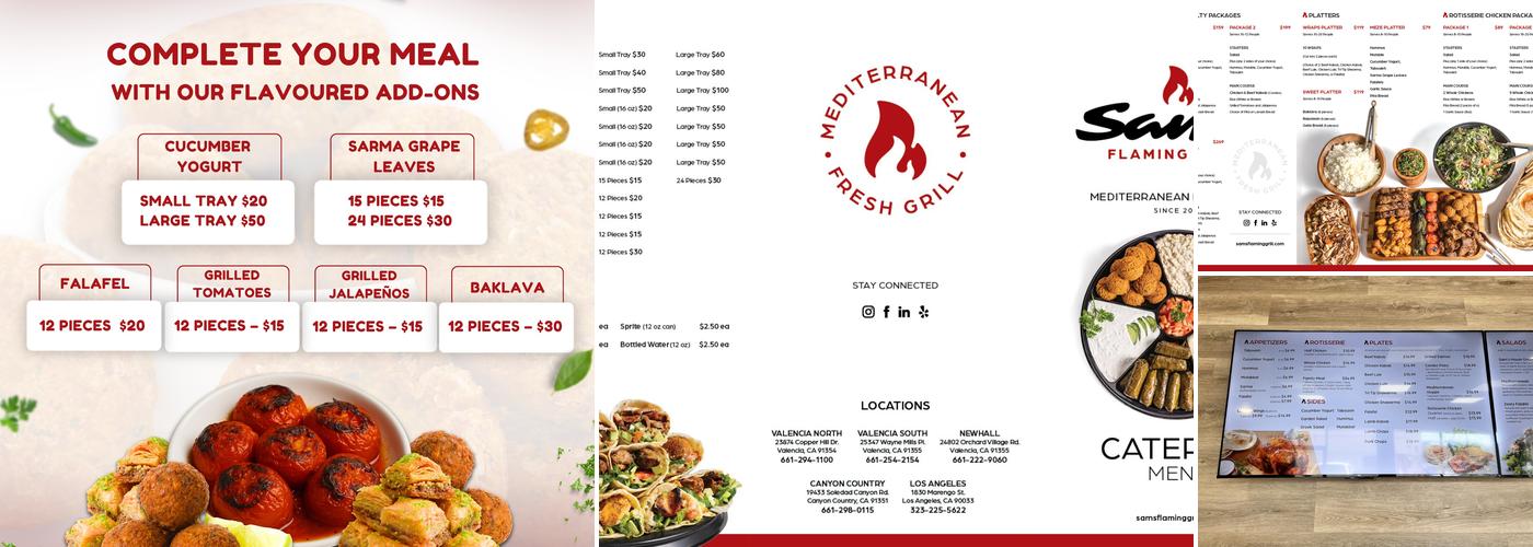 Sam’s Flaming Grill Menu