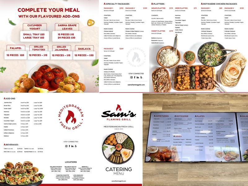 Sam’s Flaming Grill Menu