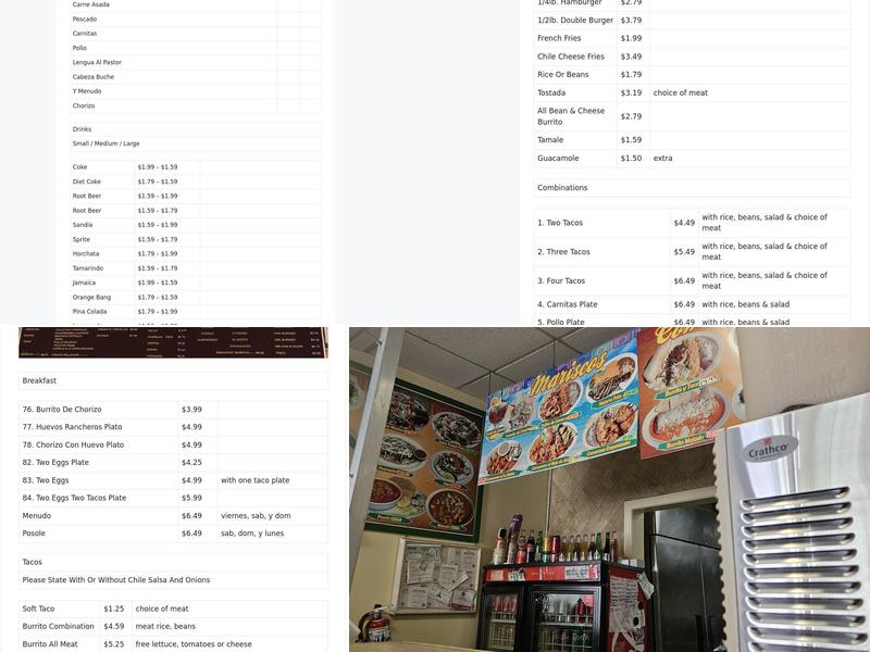 Carnitas Michoacan Menu