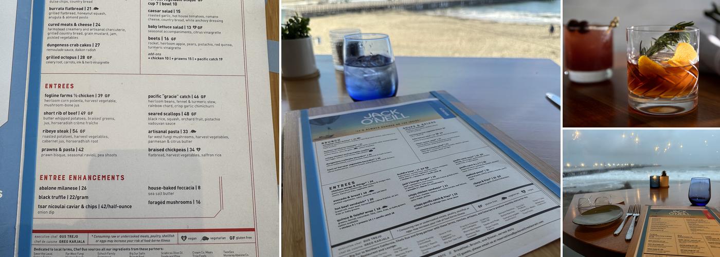 Jack O'Neill Restaurant & Lounge Menu