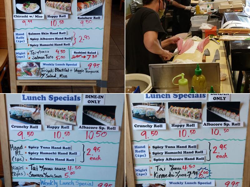 Sushi Bar Blue Fin Menu