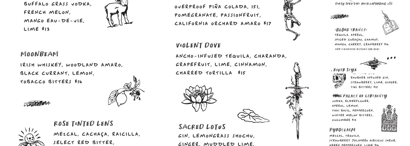 KINDRED Menu