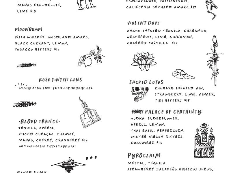 KINDRED Menu