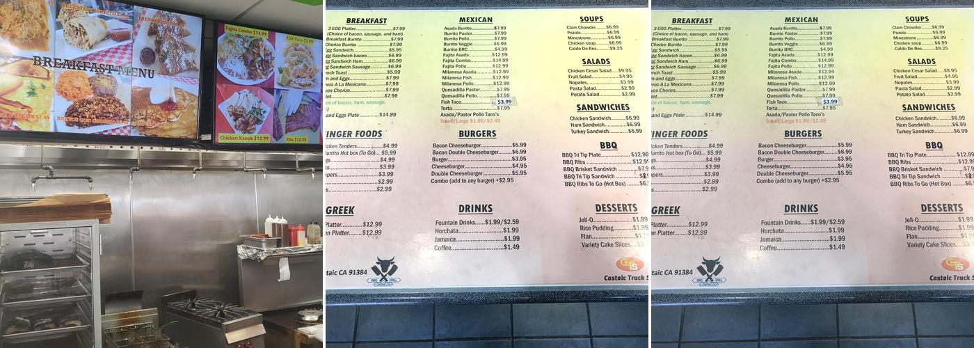 Sam's BBQ & Grill Menu