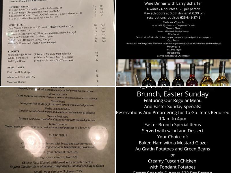 The Saltner Wine & Cicchetti Menu