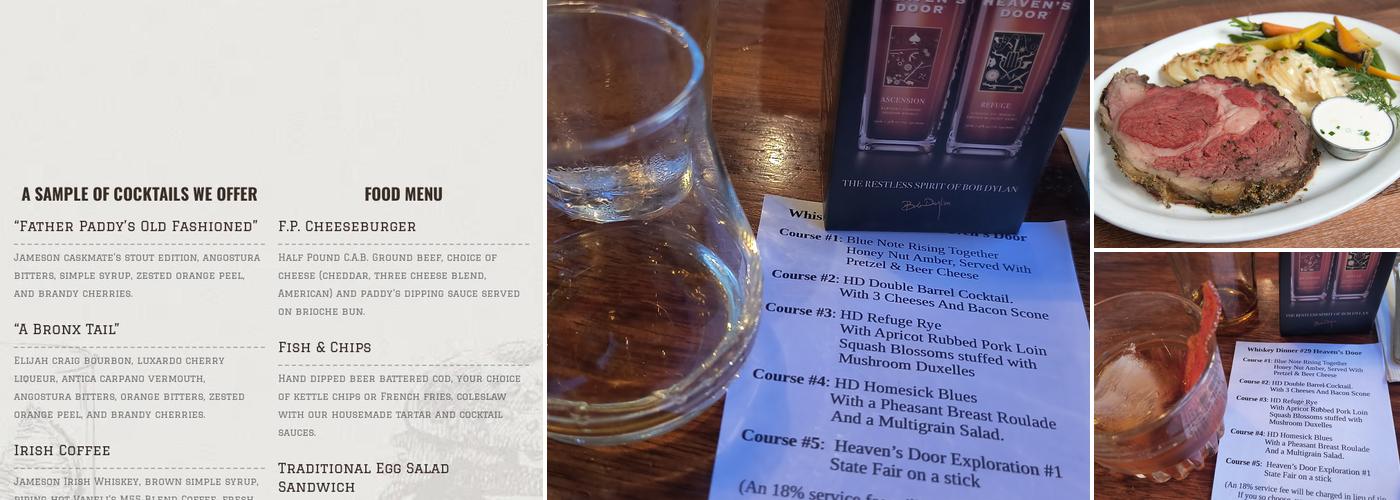 Father Paddy's Pub Menu