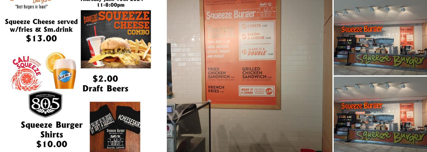 Squeeze Burger Menu