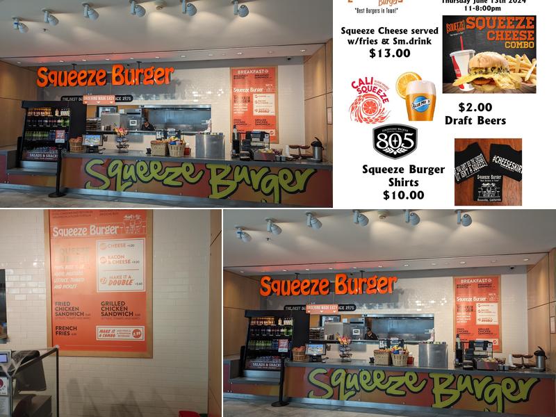 Squeeze Burger Menu