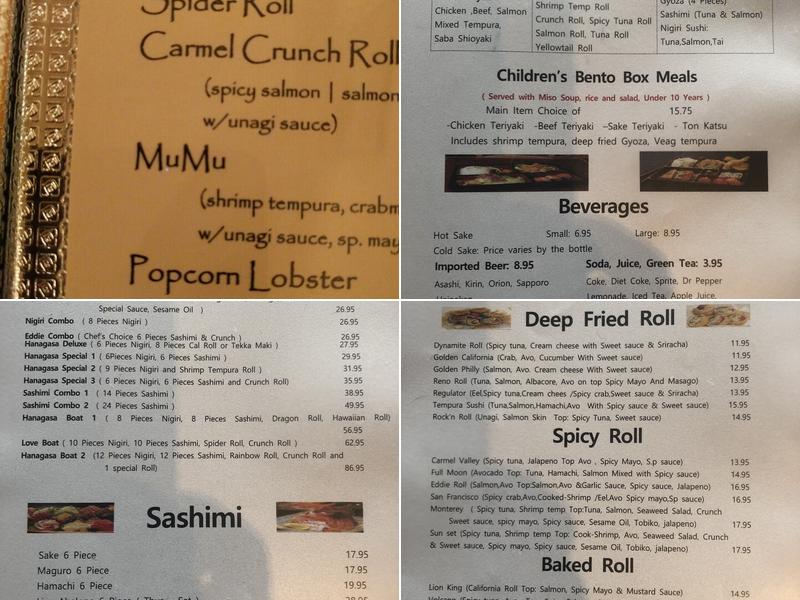 Hanagasa Menu