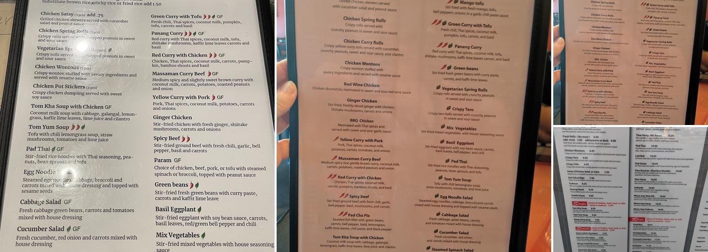 Calgang Thai Eatery Menu