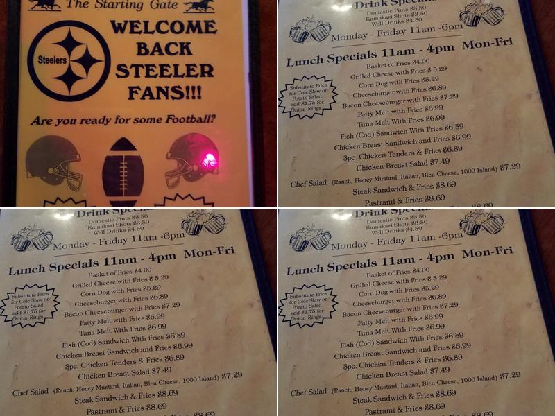 Starting Gate Menu