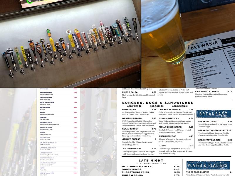 Brewski's Bar & Arcade Menu
