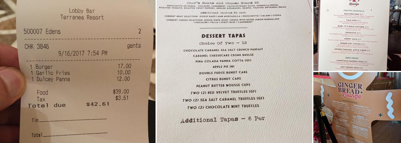 Lobby Bar And Terrace Menu