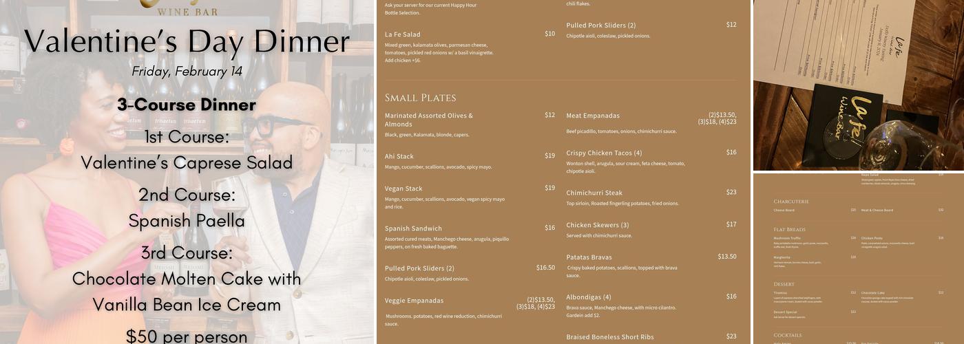 La Fe Wine Bar Menu