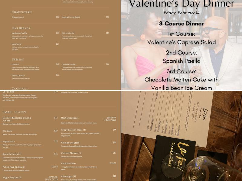 La Fe Wine Bar Menu