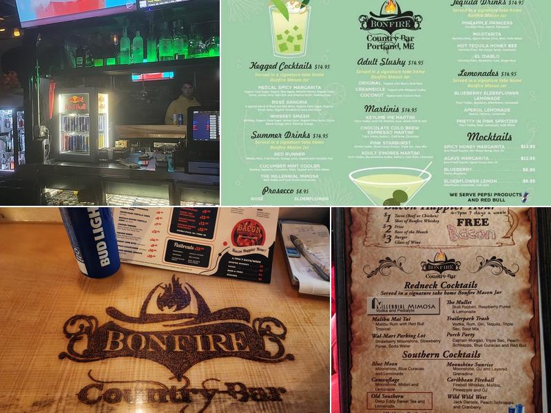Bonfire Country Bar Portland Menu