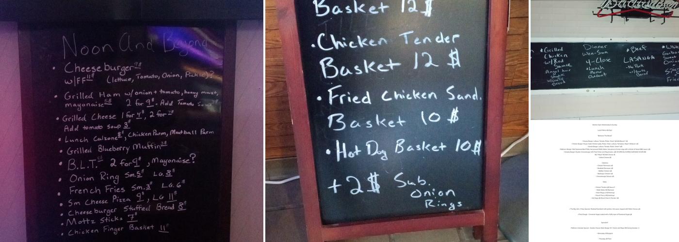 Mathew's Menu
