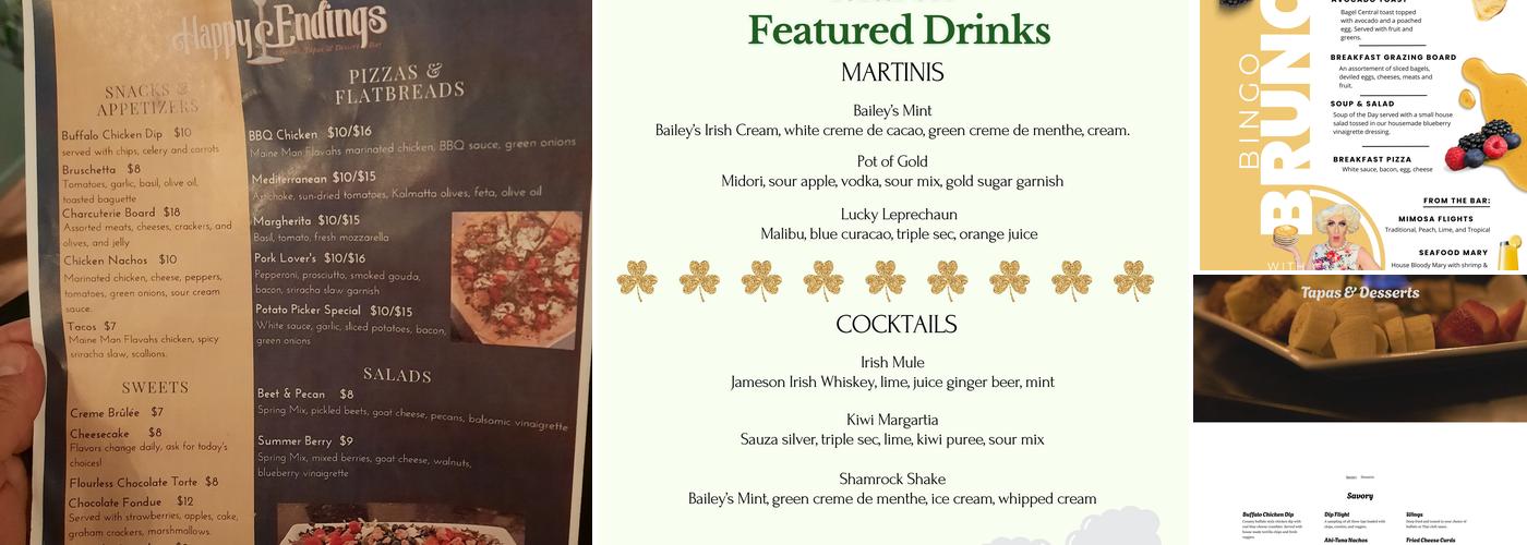 Happy Endings Menu