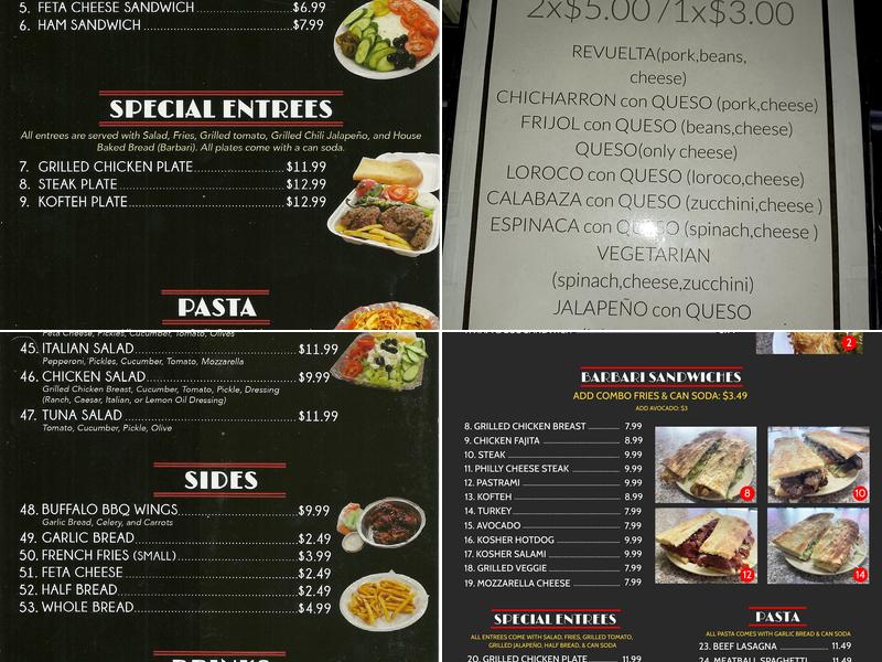 New York Pizza & Barbari Menu