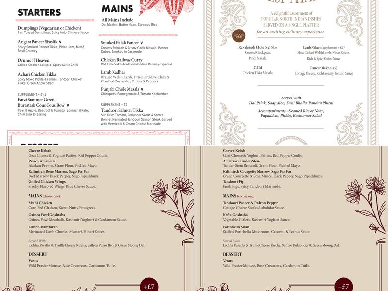Farzi London Menu