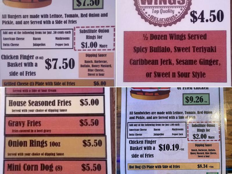 Spring Point Tavern Menu