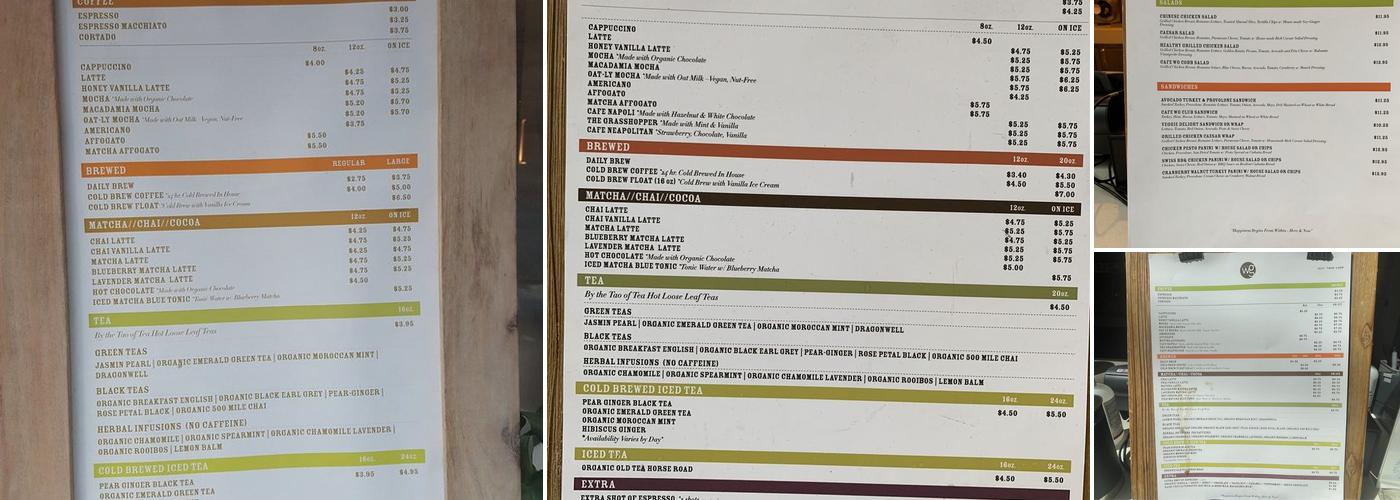 Café WG Menu