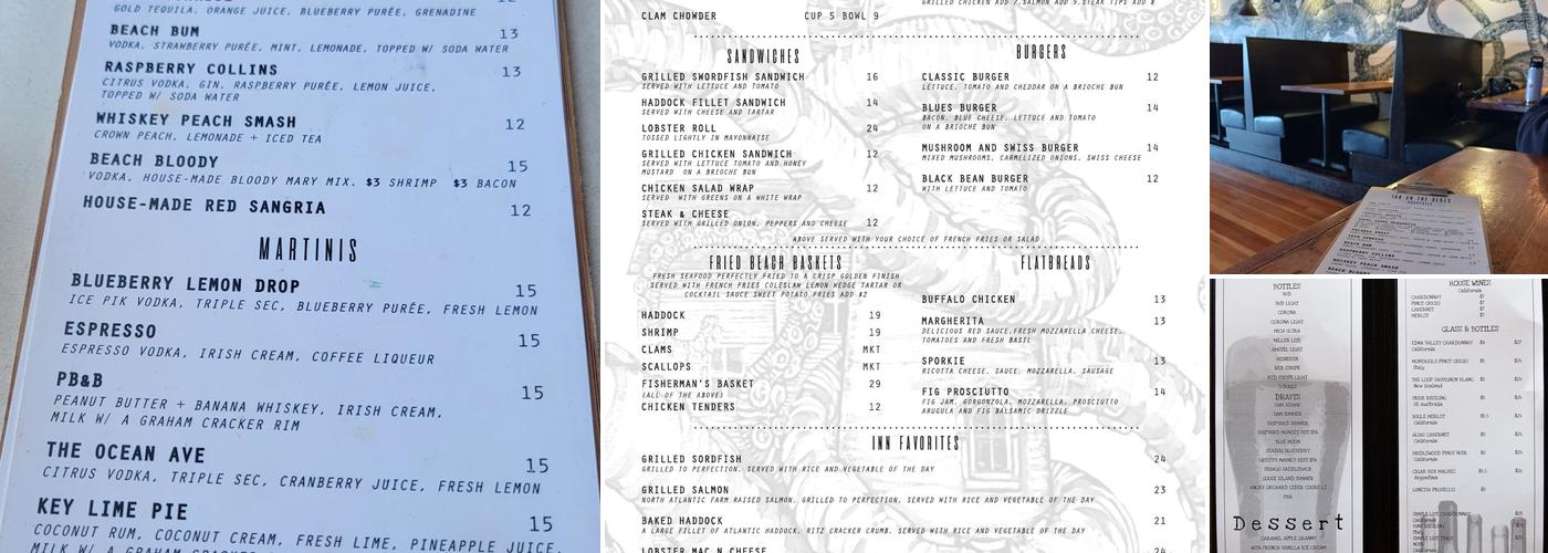 Inn on the Blues Menu