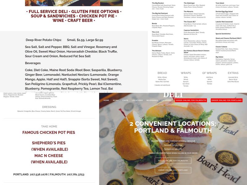 Leavitt & Sons -- Falmouth Menu