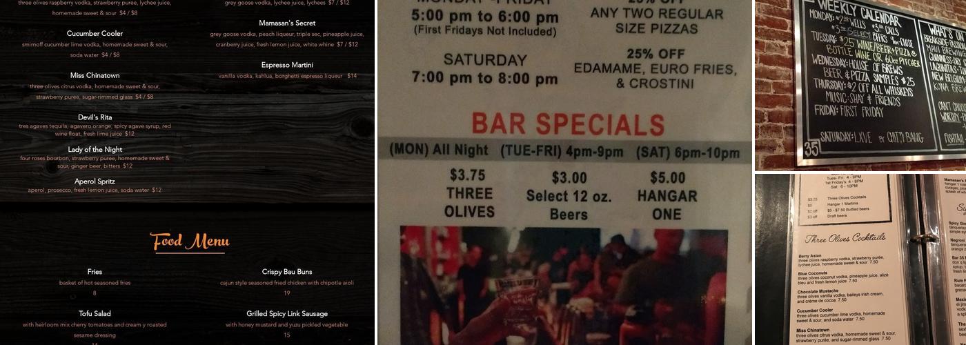 Bar 35 Menu