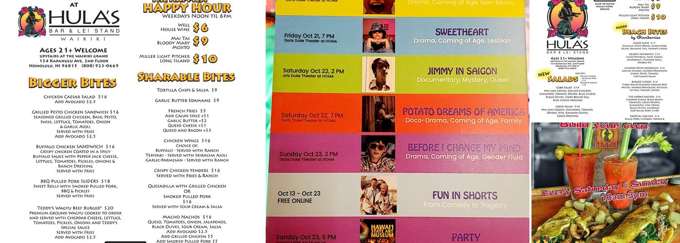 Hula’s Bar & Lei Stand Menu