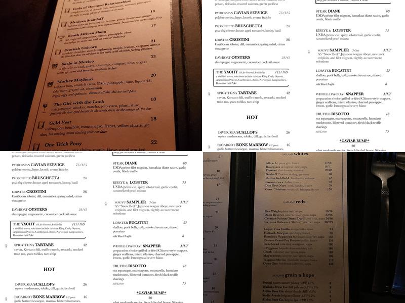 Gaslamp Menu