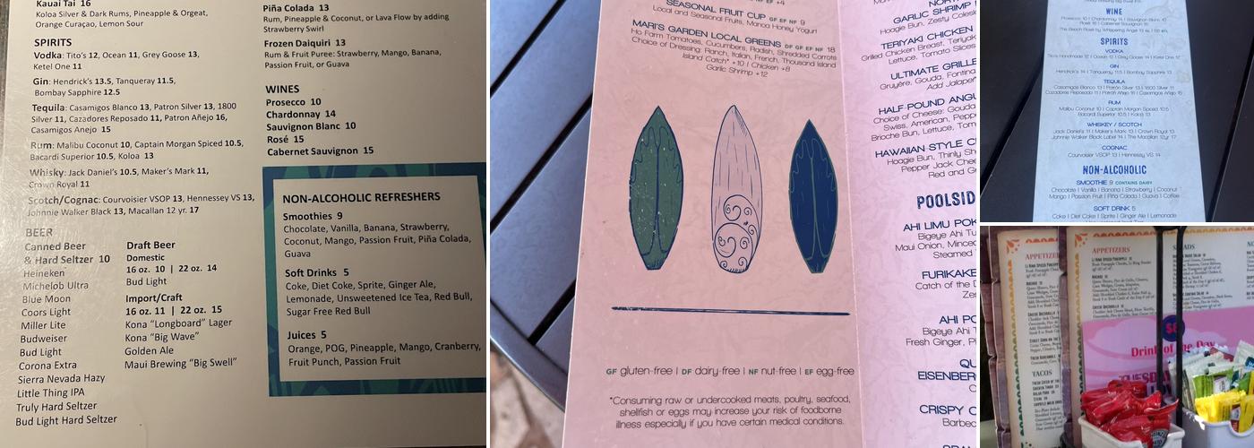 Hau Tree Bar Menu