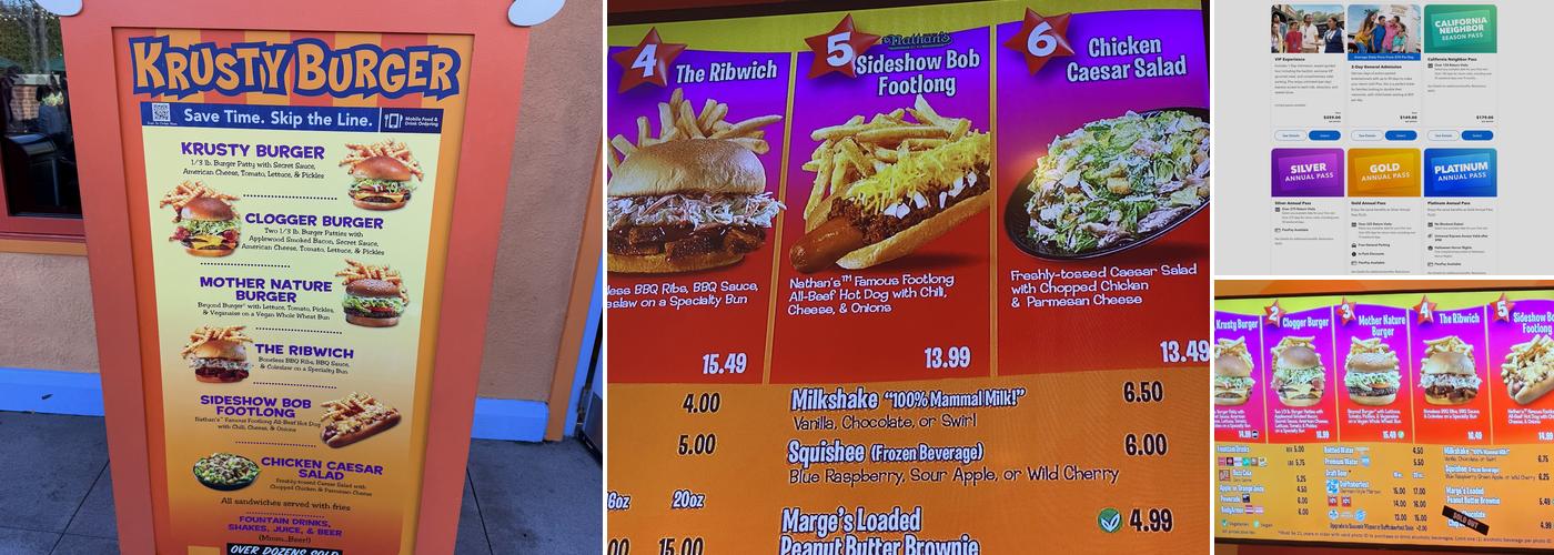Krusty Burger Menu