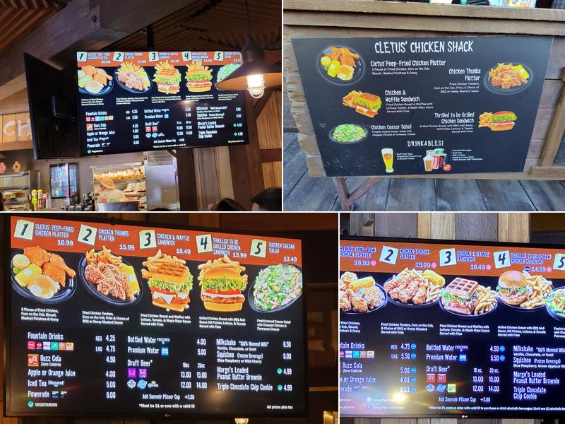 Cletus' Chicken Shack Menu