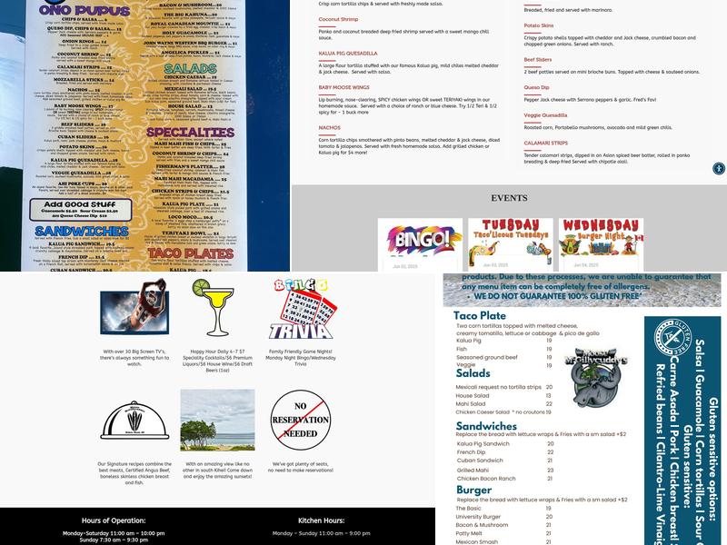 Moose McGillycuddy's - Kihei Menu