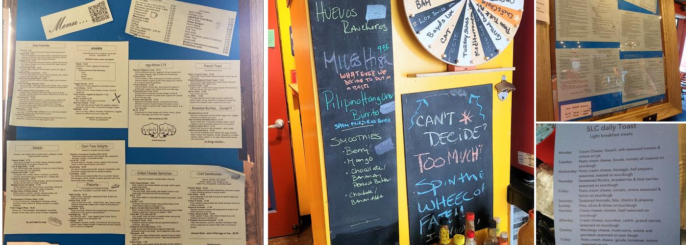 street level cafe Menu