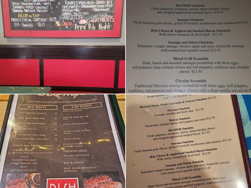 Dish Restaurant Menu