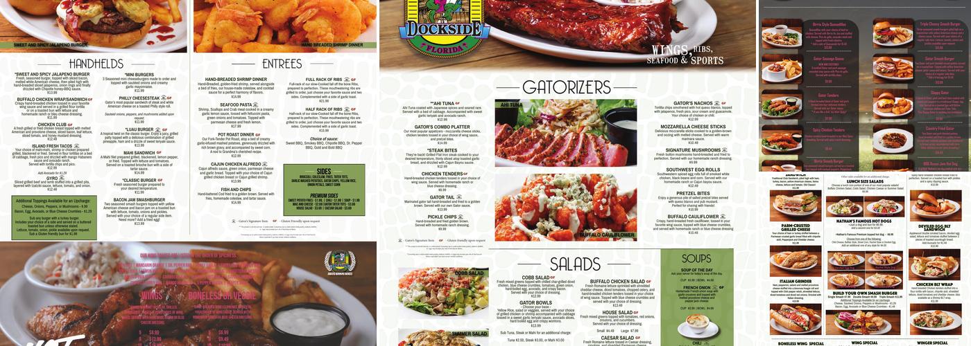 Gator's Dockside Winter Springs Menu