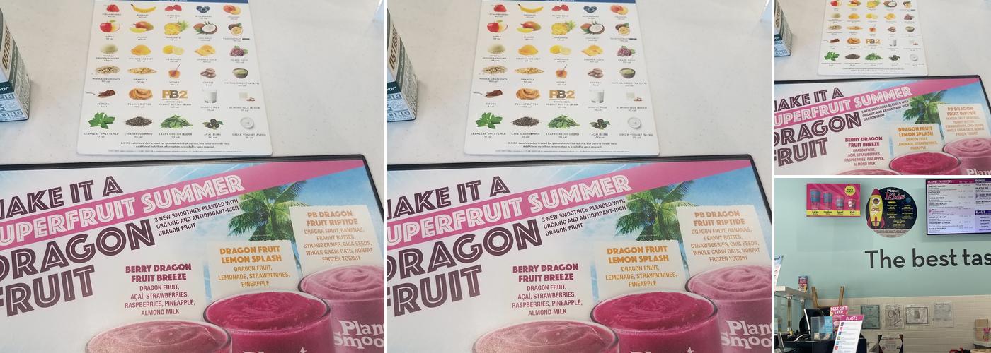 Planet Smoothie Menu