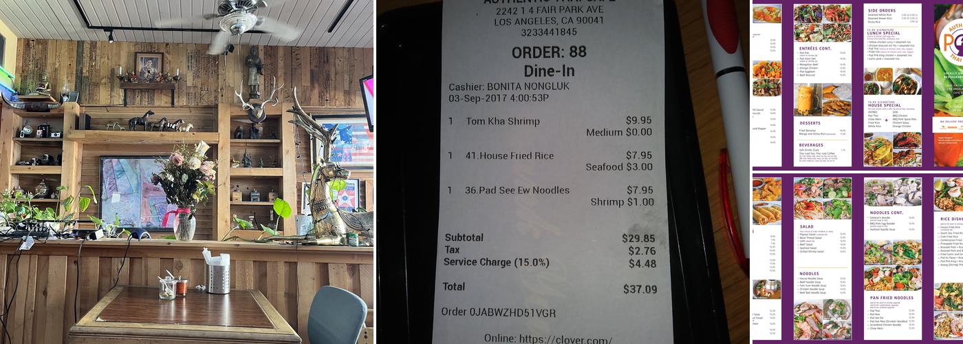 Pot Thai Cafe Menu
