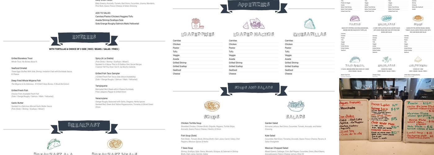 Señor Fish Menu