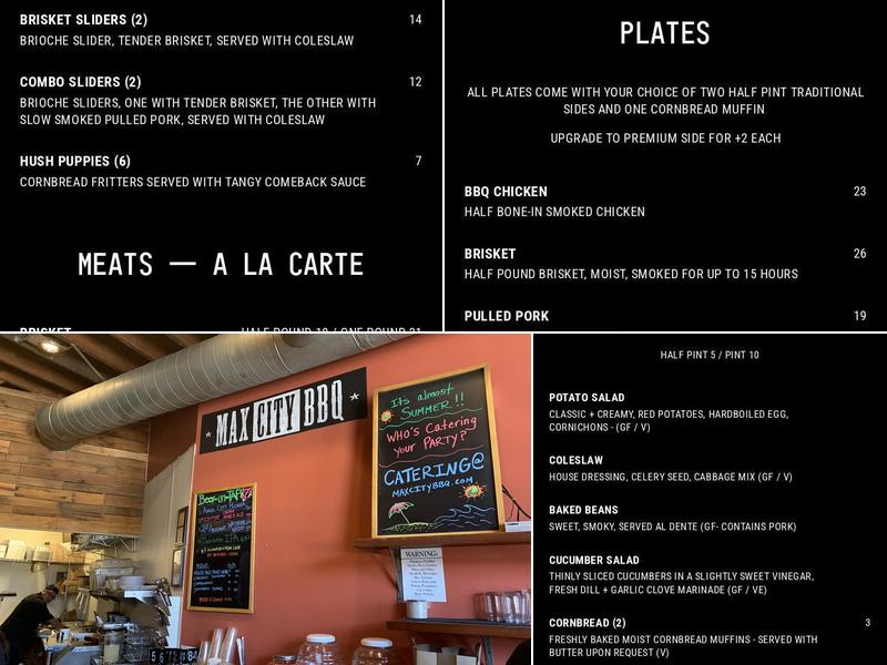 Max City BBQ Menu
