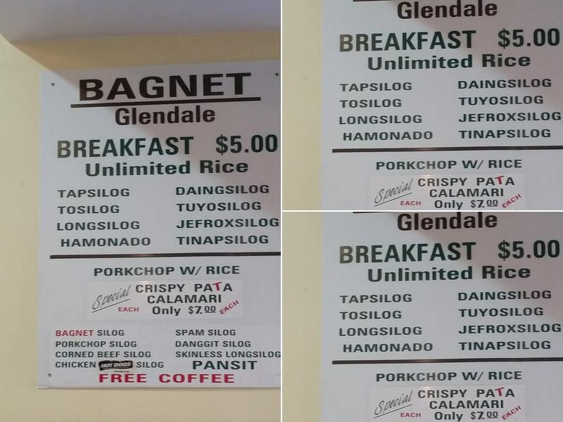 Bagnet Restaurant Menu